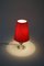 French Table Lamp with Cut Glass Base and Coral Silk Shade in Regency Style, Image 8