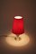 French Table Lamp with Cut Glass Base and Coral Silk Shade in Regency Style 11