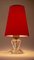 French Table Lamp with Cut Glass Base and Coral Silk Shade in Regency Style 7