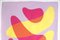 Overlapping Strokes on Malve, Vivid Limone und Pink Minimal Gesten Painting, 2021 5