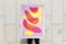 Overlapping Strokes on Mauve, Vivid Lime and Pink Minimal Gestures Painting, 2021, Image 7
