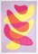 Overlapping Strokes on Malve, Vivid Limone und Pink Minimal Gesten Painting, 2021 1