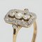 Bague Rectangulaire Diamond Art Déco en Or Jaune 18 Carats, 1930s 7