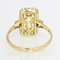 Diamond 18 Karat Yellow White Gold Art Deco Rectangular Ring, 1930s, Image 10