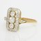 Rechteckiger Diamond Ring aus 18 Karat Gelbgold in Weißgold, 1930er 6