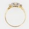 Rechteckiger Diamond Ring aus 18 Karat Gelbgold in Weißgold, 1930er 11