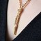Französische 18 Karat Orvet Halskette aus Geflecht in Gold & Quasten, 1950er 10