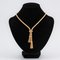 Französische 18 Karat Orvet Halskette aus Geflecht in Gold & Quasten, 1950er 3