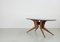 Italian Sculptural Oval Dining Table with Black Glass Top, 1950s 2