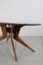 Italian Sculptural Oval Dining Table with Black Glass Top, 1950s, Image 19