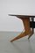 Italian Sculptural Oval Dining Table with Black Glass Top, 1950s 14