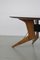 Italian Sculptural Oval Dining Table with Black Glass Top, 1950s, Image 14