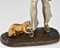 Art Deco Bronze Sculpture, Pierrot and Cat, Robert Bousquet, France, 1915 9