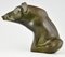 Bronze Sculpture of a Wild Boar, Claude Lhoste, 1993 2