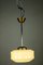 Art Deco Rod Pistachio Glass & Brass Pendant Lamp, 1930s 3