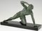 Art Deco Skulptur eines Mannes auf der Suche nach Jean De Roncourt, Frankreich, 1930er 3