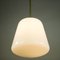 Vintage Bauhaus Glass & Brass Pendant Lamp, 1940s 2