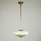 Art Deco Pendant Lamp with Pistachio Marbled Glass Shade, 1930s, Image 6