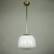 Art Deco Bauhaus Glass & Brass Rod Pendant Lamp, 1930s 1