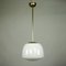 Art Deco Bauhaus Glass & Brass Rod Pendant Lamp, 1930s, Image 1