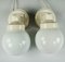 Art Deco Glass Ball & Bakelite NOS Sconces from DRGM, 1930s, Set of 2 5