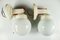 Art Deco Glass Ball & Bakelite NOS Sconces from DRGM, 1930s, Set of 2 11