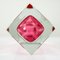 Jarrón Oball Block de cristal de Murano Sommerso facetado de Vetreria Artistica, años 70, Imagen 7