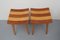 Walnut & Ash Table and Stools, 1950s, Set of 3, Image 4