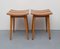 Walnut & Ash Table and Stools, 1950s, Set of 3 5