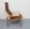 Brown Leather Chair by Yngve Ekström for Swedese, 1980s 10