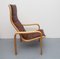 Brown Leather Chair by Yngve Ekström for Swedese, 1980s, Image 10