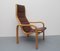 Brown Leather Chair by Yngve Ekström for Swedese, 1980s, Image 8