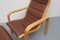 Leather Chair & Footstool Set by Yngve Ekström for Swedese, 1980s, Image 11