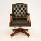 Antique Georgian Style Leather Desk Chair, Image 1