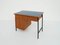 Small Italian Desk with Drawers in Blue Glass, 1950s, Image 5