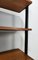 Vintage Minimal Wooden Bookshelf with Brass and Varnished Metal Details, Italy 9