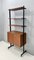 Vintage Minimal Wooden Bookshelf with Brass and Varnished Metal Details, Italy 5