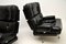 Vintage Leather & Chrome Armchairs & Ottoman by Howard Keith, Set of 2 9