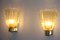 Goldene Pulegoso Wandlampen aus Muranoglas von Barovier, 2er Set 5
