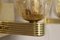 Goldene Pulegoso Wandlampen aus Muranoglas von Barovier, 2er Set 11