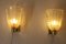 Goldene Pulegoso Wandlampen aus Muranoglas von Barovier, 2er Set 8