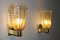 Goldene Pulegoso Wandlampen aus Muranoglas von Barovier, 2er Set 2