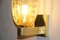Applique Pulegoso in vetro di Murano color oro di Barovier, set di 2, Immagine 4