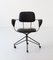 Italian Black Metal and Leatherette Desk Chair by Gastone Rinaldi for Rima 1