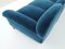 Blue Velvet Dormeuse Sofa, Italy, 1940, Image 8