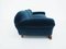 Blue Velvet Dormeuse Sofa, Italy, 1940, Image 7