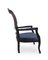 Corset Armchair with Black Leather Back & Black Velvet Seat from Mineheart 2