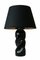 Lámpara de mesa Little Crush II con base negra y pantalla negra de Mineheart, Imagen 1