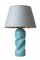 Lámpara de mesa Little Crush II con base en azul cielo y pantalla gris de Mineheart, Imagen 1