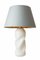 Lampada da tavolo Little Crush II con base bianca e paralume grigio di Mineheart, Immagine 1